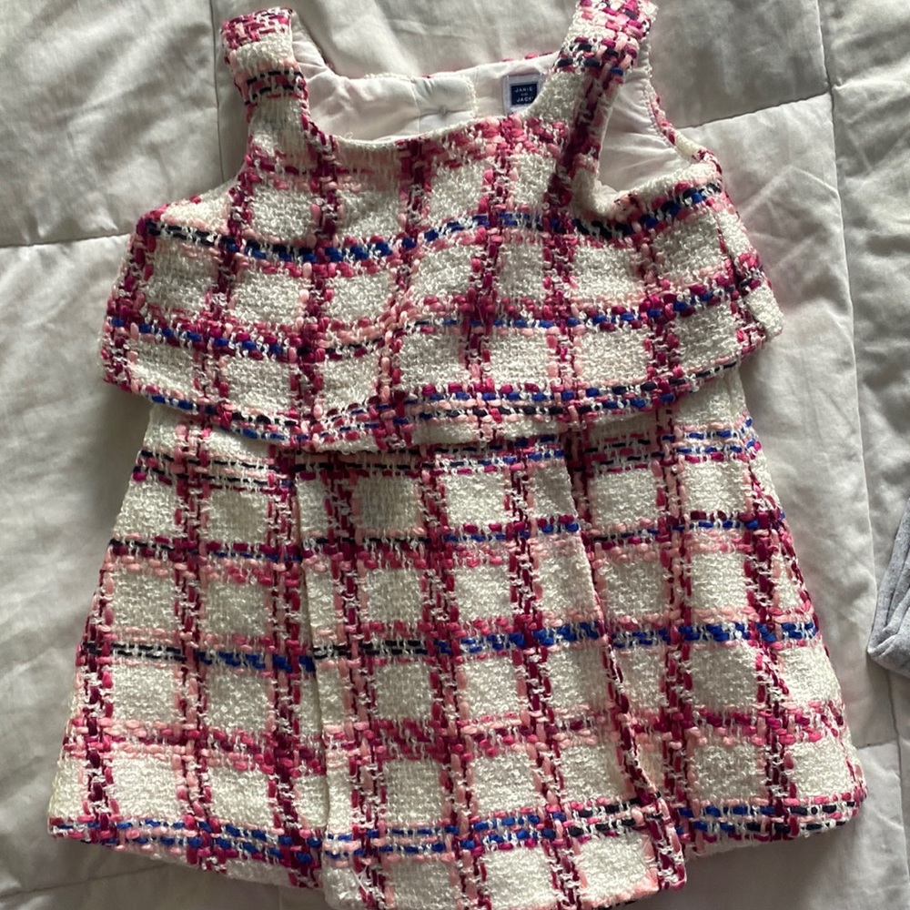 Twill dress, new with tags. Size 12-18 months